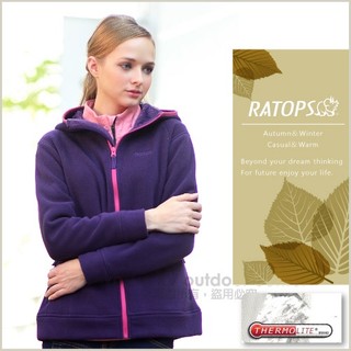 【瑞多仕-RATOPS】女款 Thermolite 推毛防潑水夾克.輕量保暖外套.禦寒外套 暗茄紫色 DH6121