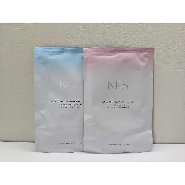 NES Cosmetics 微晶胜肽亮白保濕面膜／β-葡聚醣極敏保濕面膜