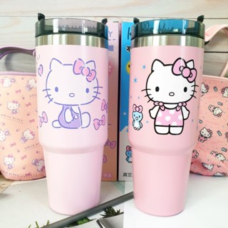 正版現貨🍎Hello Kitty 冰霸杯提袋組 酷涼杯 不鏽鋼杯 Kitty 環保飲料杯 吸管杯 850ml 保溫杯