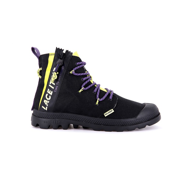 PALLADIUM PAMPA LITE LACE IT  78353099輕量化 登山線繩 黑黃紫 男女段 軍靴