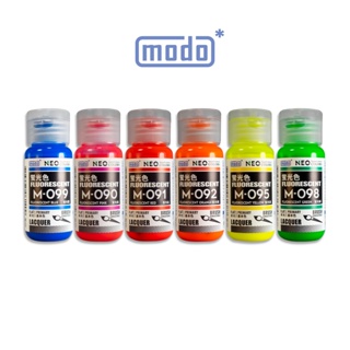 【modo摩多製造所】NEO 螢光色系套組/30ML/6色/模型漆｜官方賣場