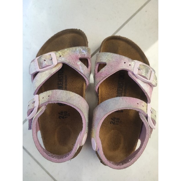 BIRKENSTOCK勃肯 24號 Rio Kids童鞋/窄版/粉桃紅BIRKENSTOCK德國 勃肯足跡舒適鞋