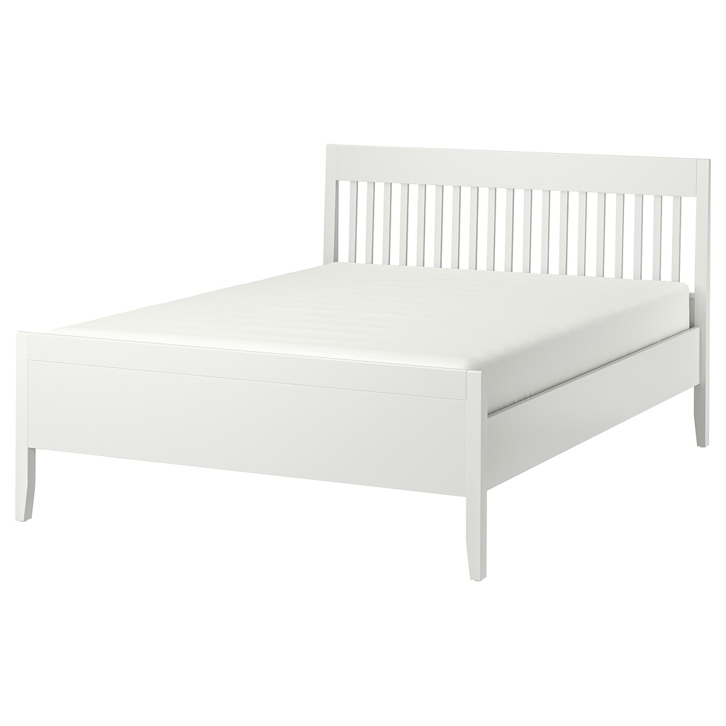 北歐IKEA宜家IDANÄS雙人床框床架+床底板條/可放床墊200x150/白色/二手九成新/原$10990特$6980
