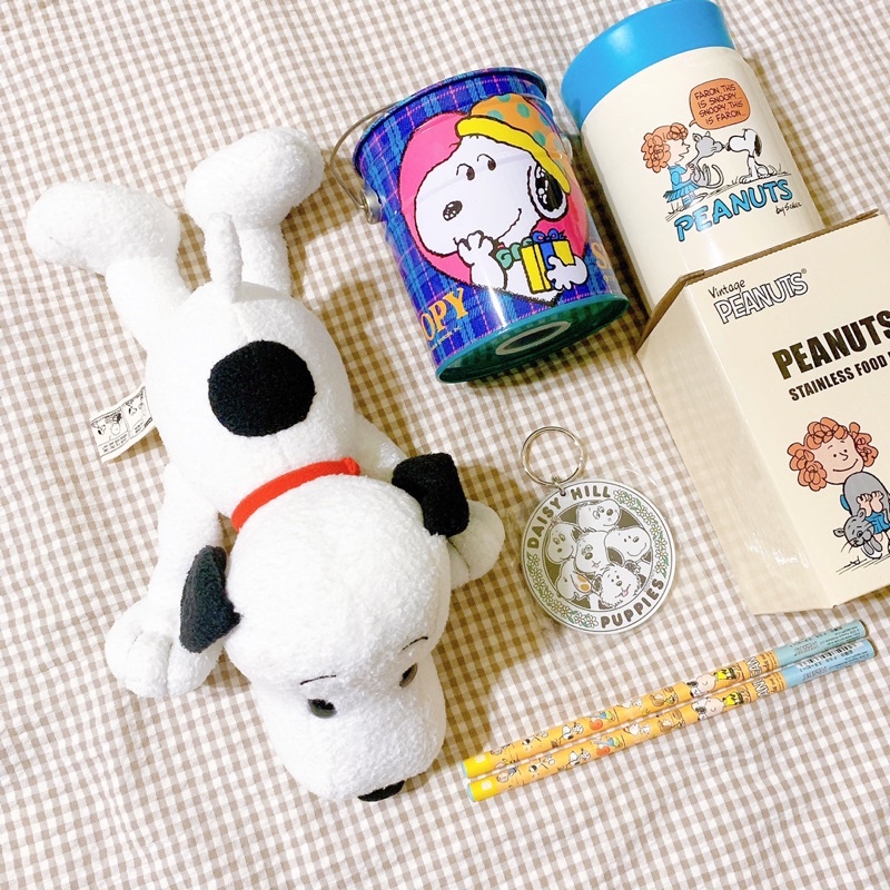 日本 Snoopy 玩偶 鏡子 吊飾 史努比 Peanuts 花生漫畫 保溫杯 存錢筒 隨身鏡 museum