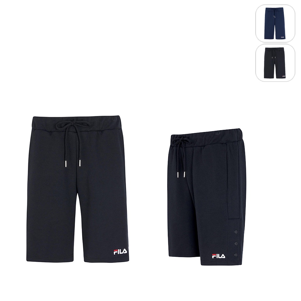【FILA】男性 針織短褲-黑色 1SHW-1419-BK