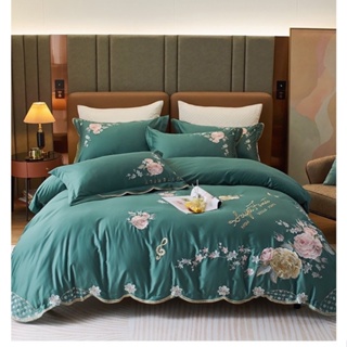 5色💕古典玫瑰園刺繡100支數純棉床包四件組