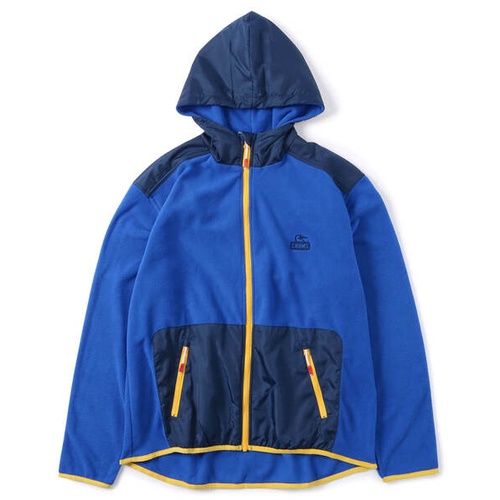 CHUMS Light Fleece Full Zip Parka 刷毛兜帽外套 藍 CH041172A001