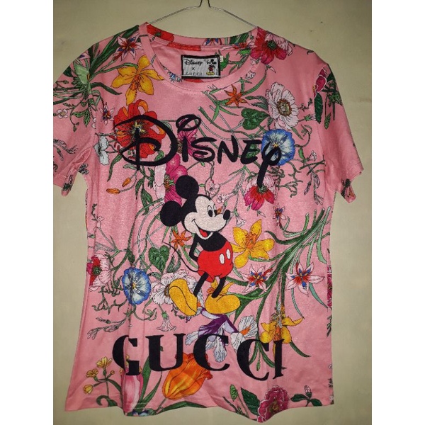 Preloved 粉色 Disney x Gucci T 恤
