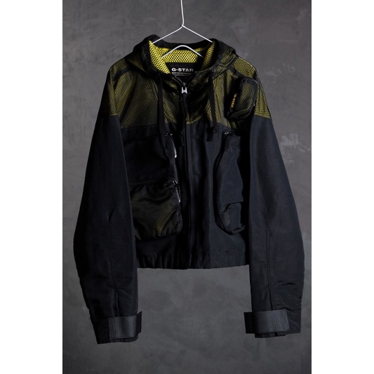 G-STAR RAW E Hooded Windbreaker Jacket 荷蘭丹寧品牌 短板網眼機能夾克
