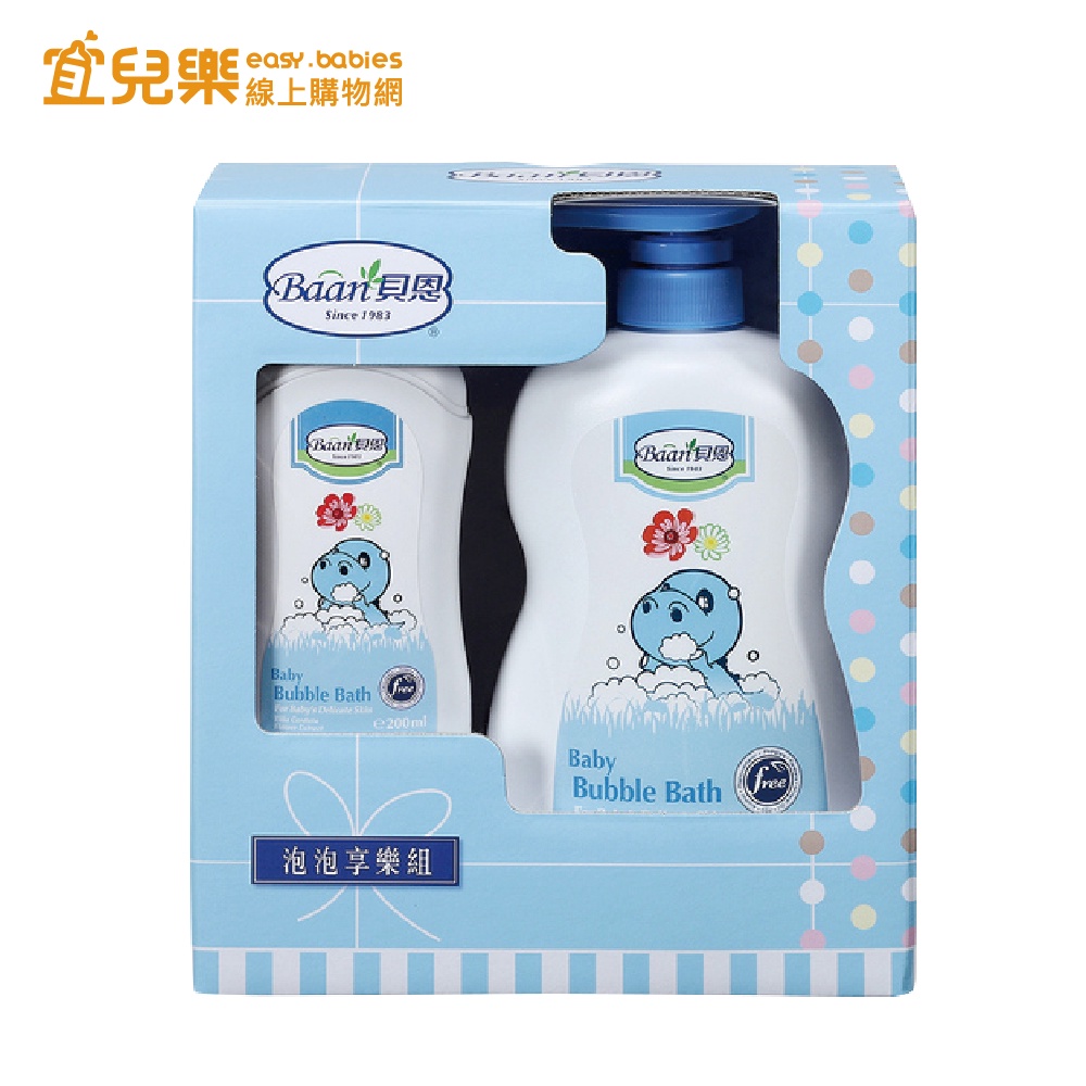 Baan 貝恩 泡泡享樂組-泡泡香浴露1000ml+200ml【宜兒樂】