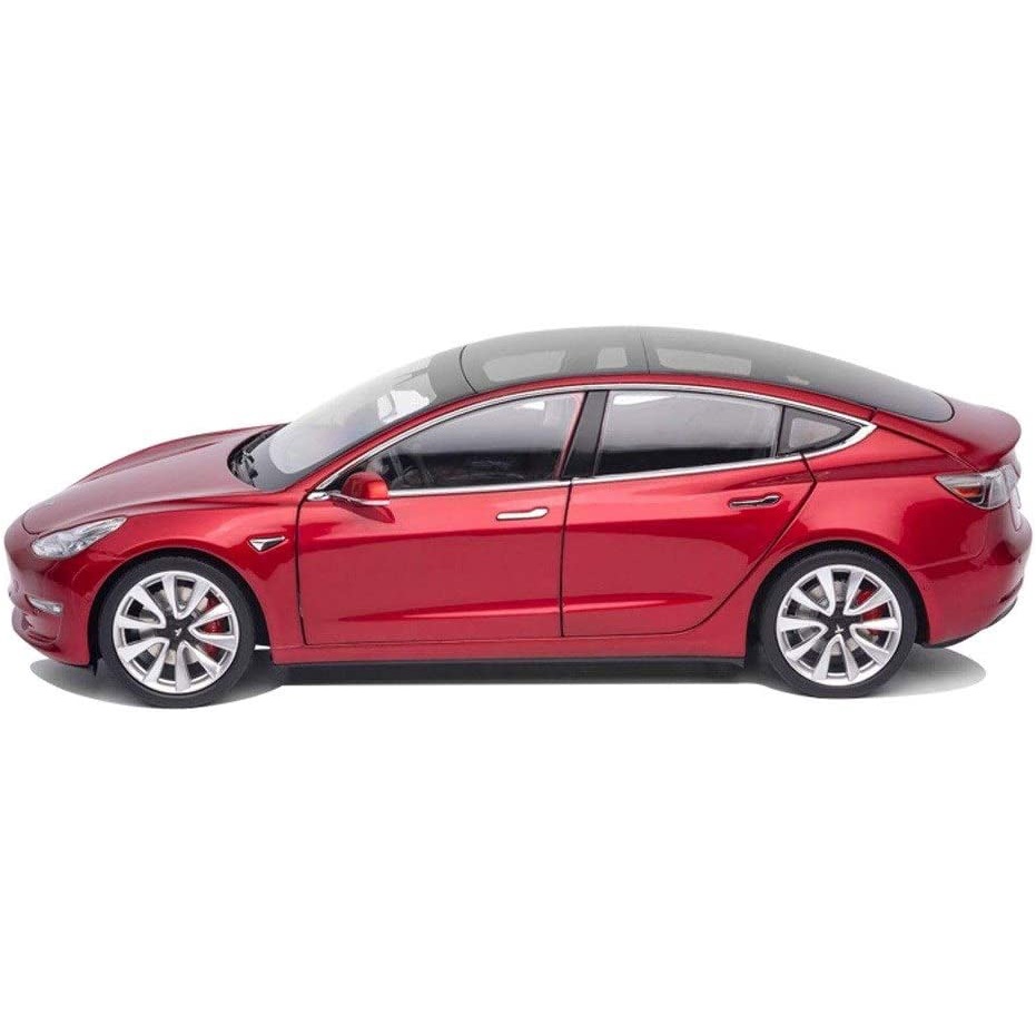 八田元氣小棧: 日版全新 Tesla/特斯拉收藏擺件車模玩具車仿真Model 3 1:18