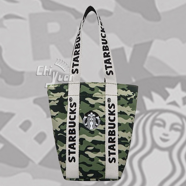 Starbucks 台灣星巴克 2022 風格迷彩品牌隨行杯袋 黑女神 單杯提袋 隨行杯袋 一杯袋 環保袋 單杯提袋