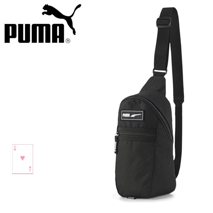 【紅心包包館】PUMA 單肩包 單肩後背包 胸包 單肩背包 07919001 黑色