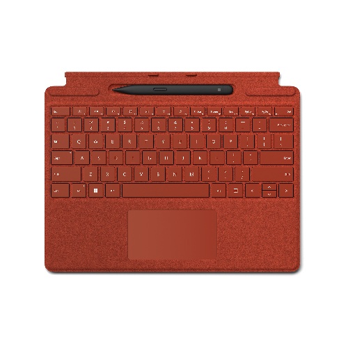 Microsoft 微軟 Surface Pro 8/9 特製版專業鍵盤-緋紅(含充電槽+第2代超薄手寫筆) Pro-