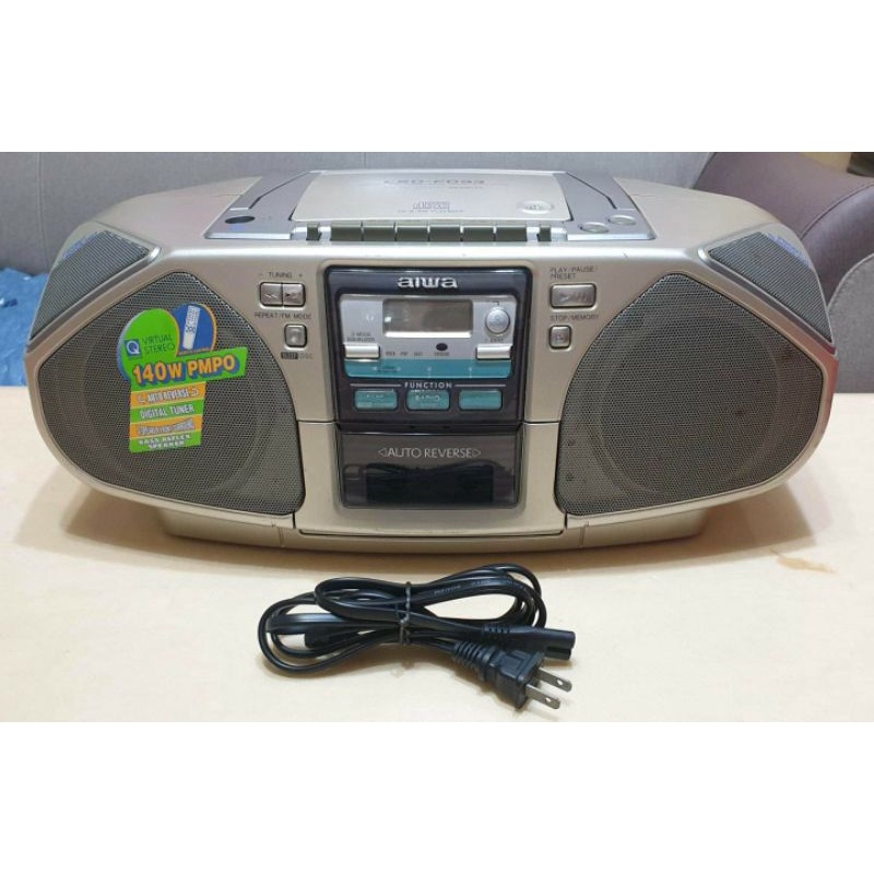 aiwa愛華手提CD音響 可播放CD 卡式錄音帶 收音機