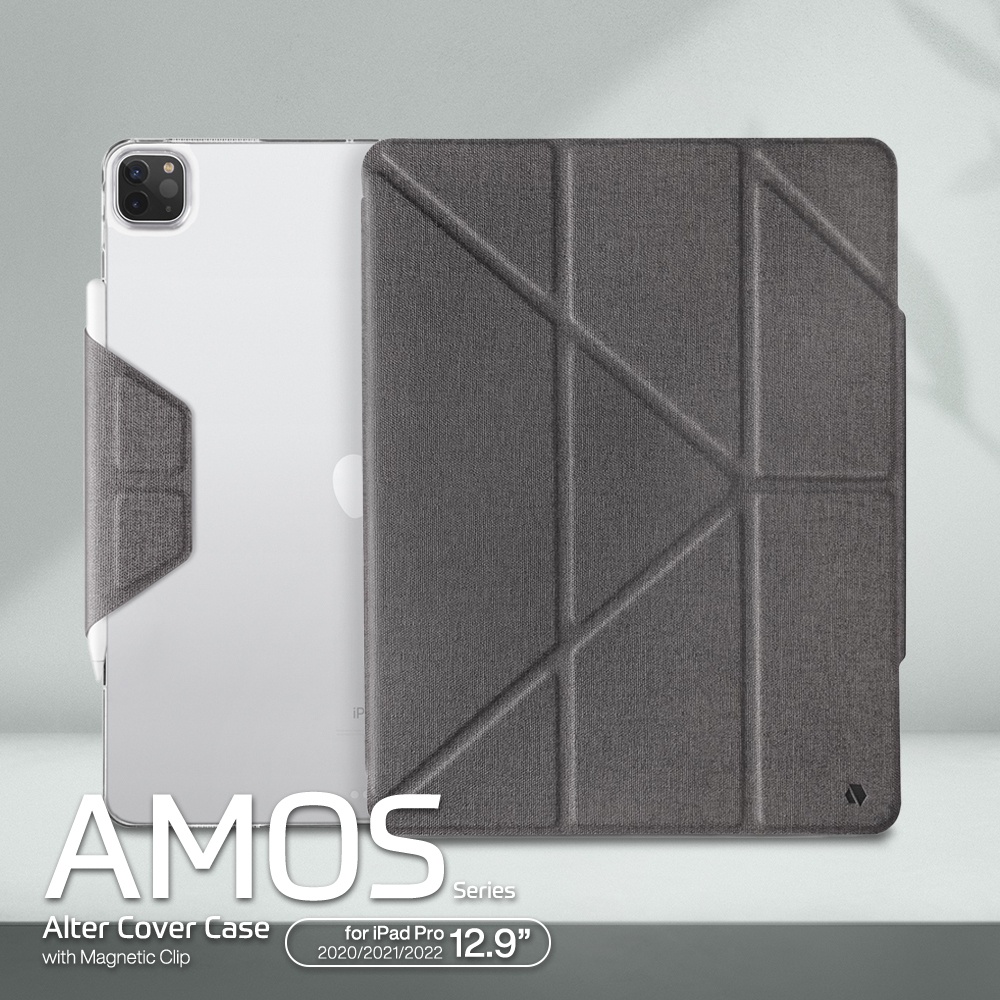 免運 JTLEGEND 2022 2021 iPad Pro 12.9 Amos 折疊布紋皮套保護套磁扣
