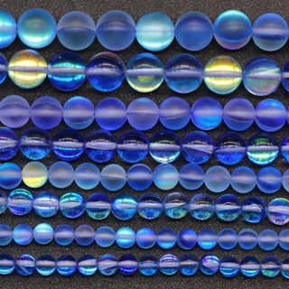 KS--1564-ShimmerStone合成深藍閃光拉長石月光石圓珠 diy飾品配件材料批發