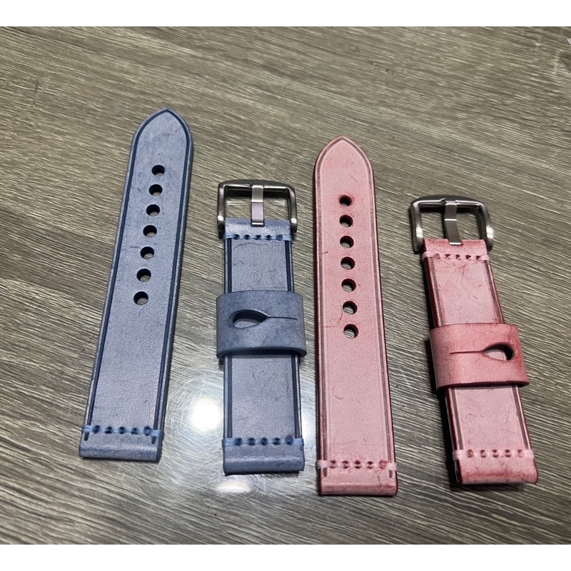 藍色 粉色22mm 錶帶