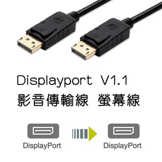 1.1版 被動式 DisplayPort 公-公 高清螢幕線 1080P高畫質 DP 影音同步連接線 線長自選