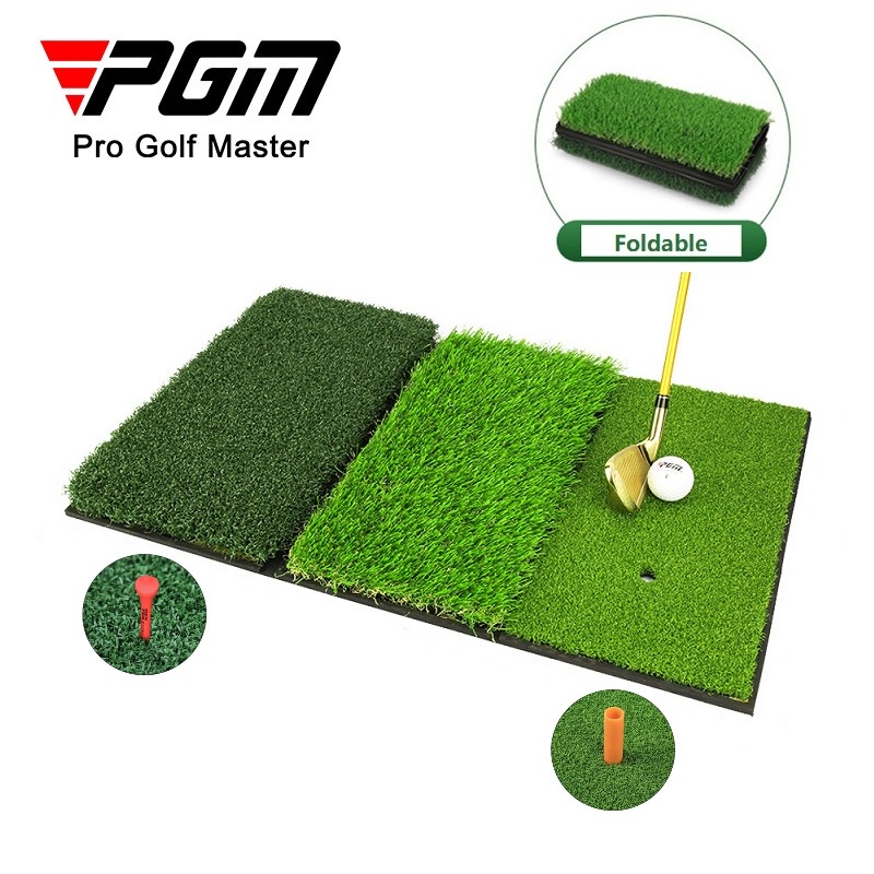 Pgm 3 合 1 可折疊迷你高爾夫練習揮桿推桿墊,適用於一號木鐵推桿切割揮桿挖起桿訓練