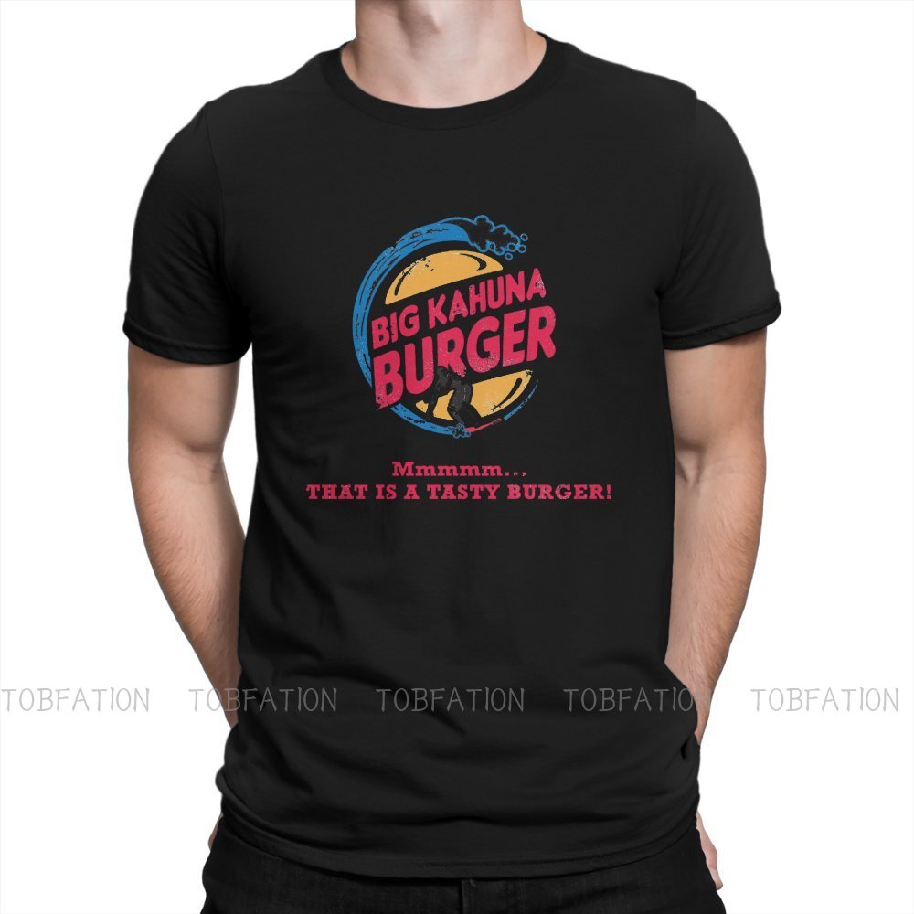 男士 T 恤低俗小說電影 Big Kahuna Burger T 恤新到貨圖形經典時尚夏季男裝棉
