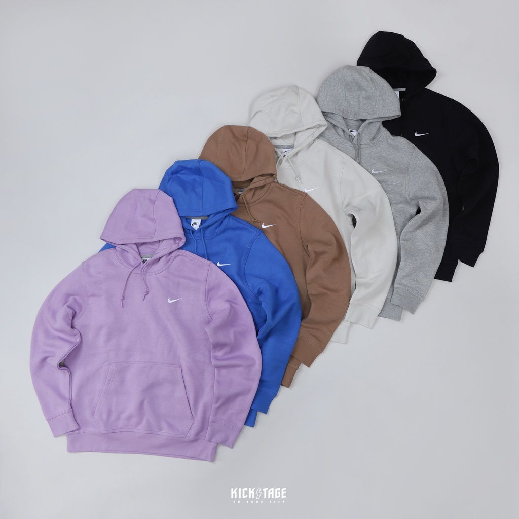 NIKE SWOOSH LOGO HOODIE 六色 刷毛 小勾 刺繡 基本款 連帽 帽T 衛衣 男女款【916271】