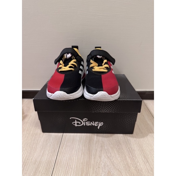 adidas 二手童鞋 休閒鞋 迪士尼 Disney 米奇 童鞋US7K(腳長14cm) 紅黑配色 九成五新 附鞋盒