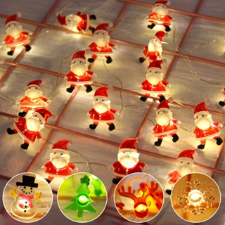 台灣現貨 聖誕節 聖誕老人雪人 LED燈串 氣氛燈 室內裝飾 聖誕 耶誕節 聖誕樹 燈飾 彩色燈 氛圍燈 聖誕樹 雪花燈