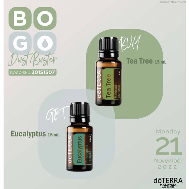 多特瑞BOGO 買一送一  尤加利15ML+茶樹15ML