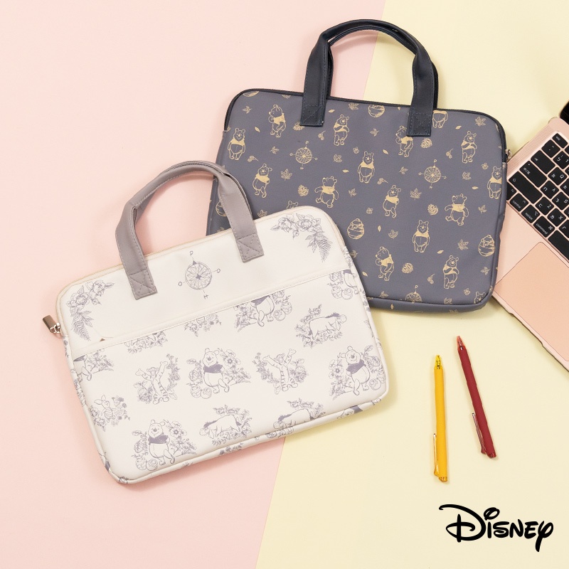 迪士尼｜素描維尼橫式13吋筆電包 13吋 維尼 筆電包 筆電套 配件 3C CA794