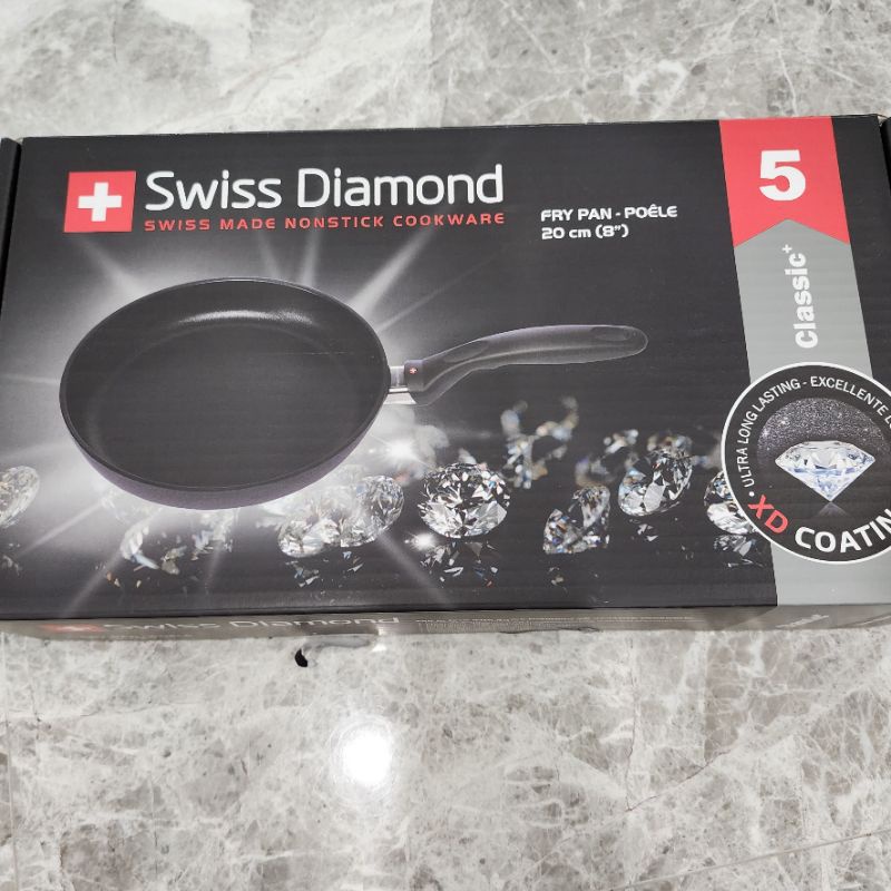 Swiss Diamond瑞士鑽石20cm平底鍋（無蓋） 鑽石平底鍋