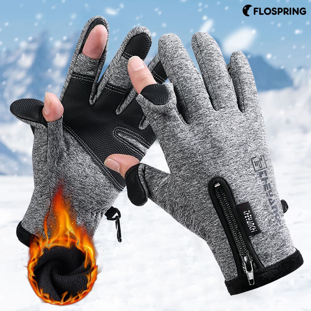 [小念飾品]W USB電熱釣魚手套全發熱可調溫冬季保暖手套觸屏運動手套
