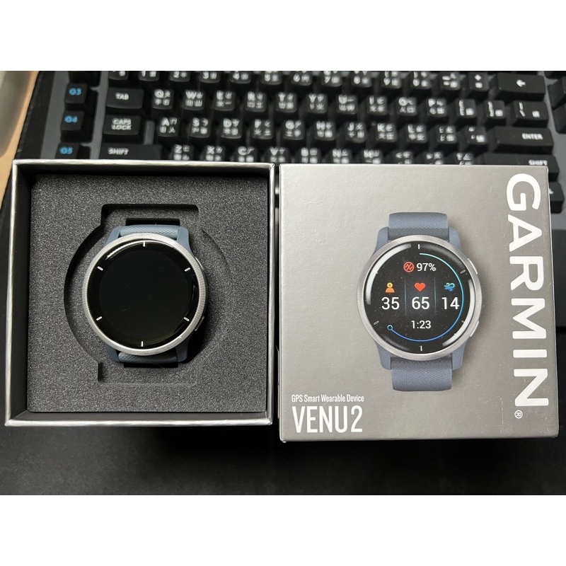 GARMIN VENU 2 AMOLED GPS 智慧腕錶 - 花崗岩藍