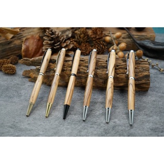 手工木製旋轉原子筆(橄欖木)木頭筆 手作 木製筆