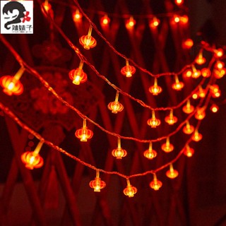 🎈Party store🎈🎈紅燈籠燈串過年房間裝飾彩燈新年春節喜慶裝扮福字中國結掛燈元宵