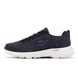 Skechers 慢跑鞋 Go Walk 6-Tuesday 深藍 白 運動鞋 男鞋 【ACS】 216274BKBL