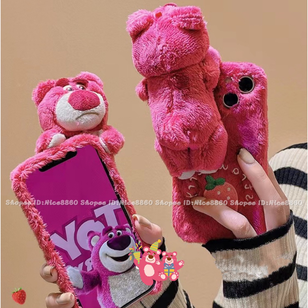 熊抱哥  星之卡比 玲娜貝兒 毛絨殼 適用於iphone14 13 12 11pro Max 軟殼 低價 混合款式手機殼