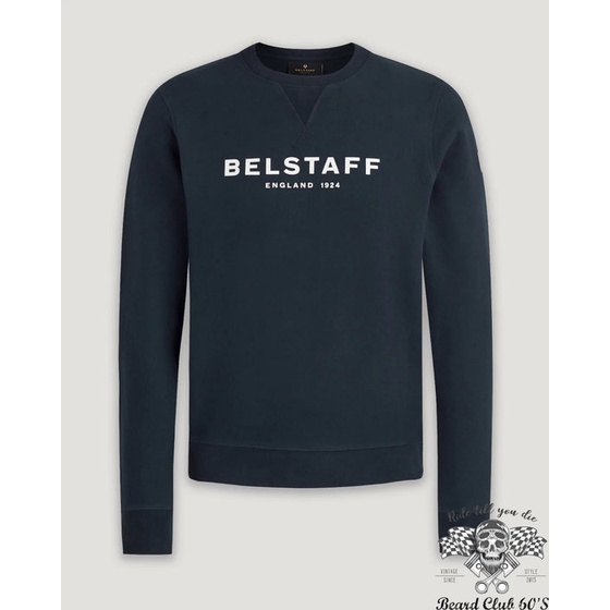 ♛大鬍子俱樂部♛ Belstaff ® 1924 Sweatshirt 英國 原裝 經典 時尚 純棉 衛衣 深藍色