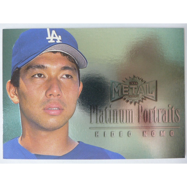 ~Hideo Nomo~MLB球星/野茂英雄 1996年Metal.金屬設計.大頭照.特殊卡