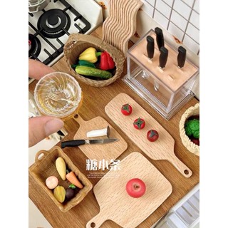 🍄𝗠𝗲𝗹𝗼𝗻預購｜6分12分迷你託盤 迷你砧板 菜板 甜品盤 廚房 食玩 娃用傢俱 娃娃屋 迷你傢俱 袖珍玩具 微縮模型