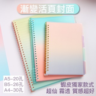 🔸現貨🔸活頁紙 活頁封面 活頁本 封面 磨砂活頁本 活頁DIY 活頁筆記本 A5 B5 A4 活頁本 活頁外殼 尺寸全