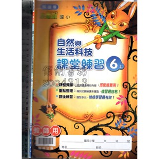 2佰俐O 110年5月初版《小無敵 國小 自然與生活科技 課堂練習 6上 教師用》翰林 N