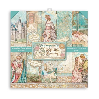 『牧莎記事』Stamperia 8"/12"雙面美編襯紙本 卡片紙 背景紙 Sleeping Beauty-SR-