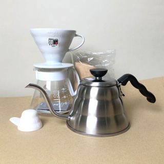 (現貨附發票) 瓦莎咖啡 V60白色陶瓷02濾杯組+手沖壺套組 優惠套組 XVDD-3012W