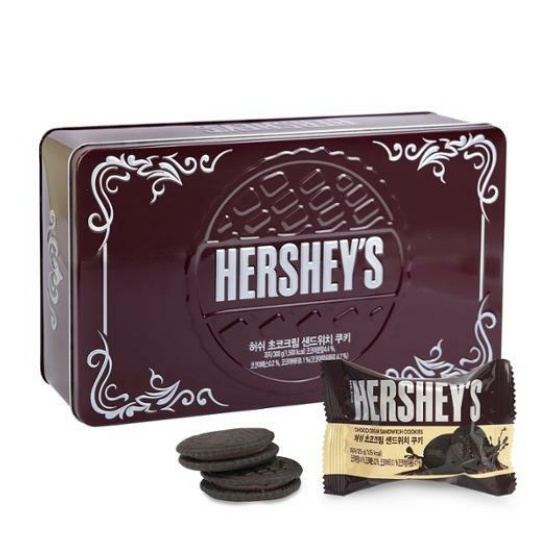 Hershey's 巧克力奶油夾心餅乾罐,300g, 25g x 12pcs