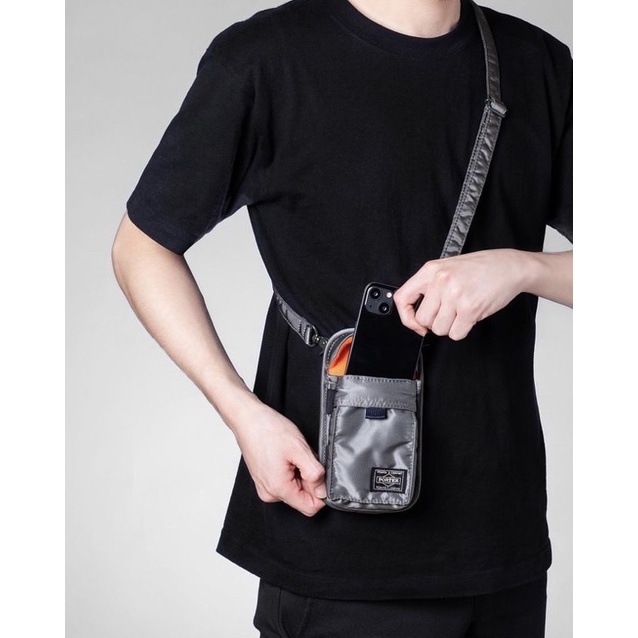 PORTER PX TANKER GPS HOLDER シルバーグレー ショルダーバッグ