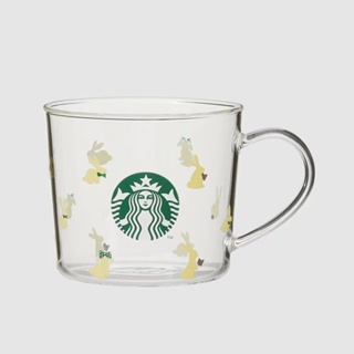 Starbucks官方正品！日本星巴克杯子2023年兔年耐熱玻璃杯果汁珍奶茶奶昔茶水咖啡杯355ml