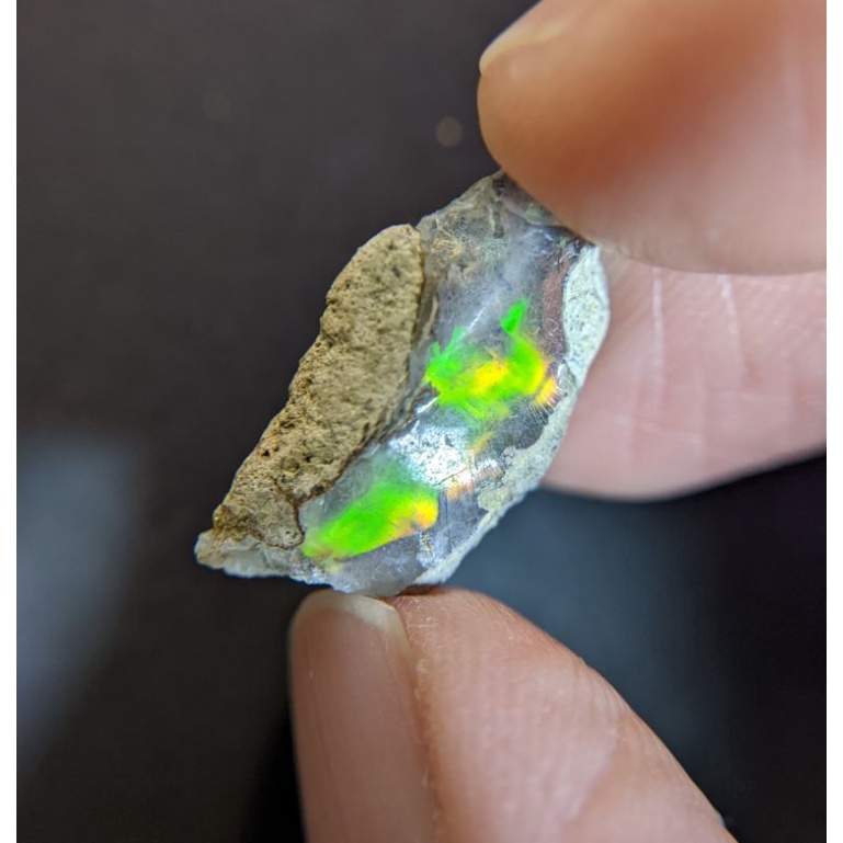 Opal 蛋白石 衣索比亞 澳寶 歐泊 10月誕生石 原石 原礦 礦標 礦石 礦物 金工 寶石-221171