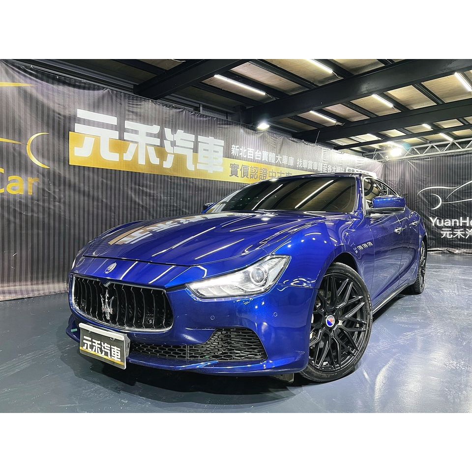 正2014年出廠 Maserati Ghibli 3.0 V6 Premium 汽油 星耀藍 實跑10萬公里保證！