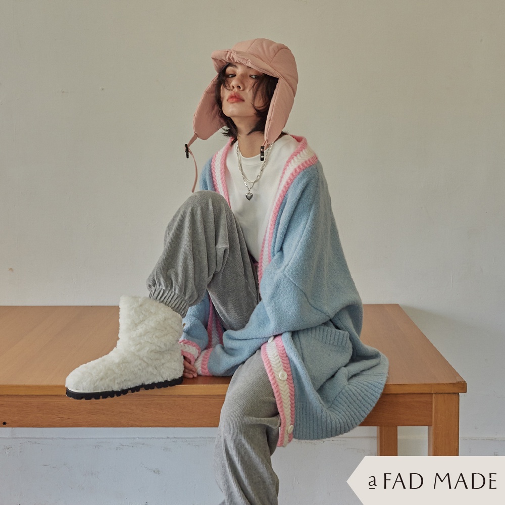 AFAD MADE- 寬版配色織紋外套【21020065】